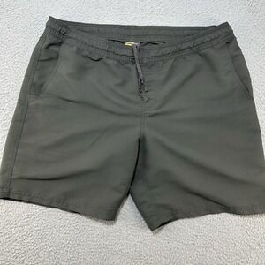 Eddie Bauer Travex Shorts Men's Large 38 Gray Outdoor Hiking Gorpcore Drawstring